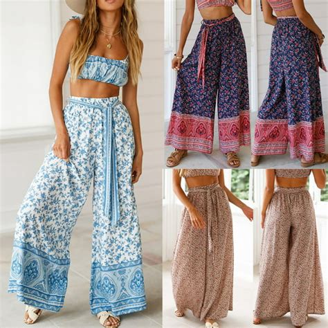 hippie wide leg trousers